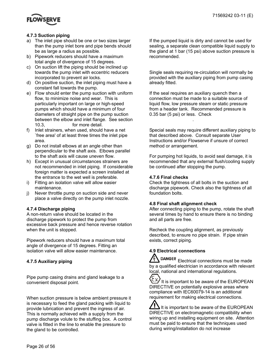 Flowserve Type R User Manual | Page 26 / 56