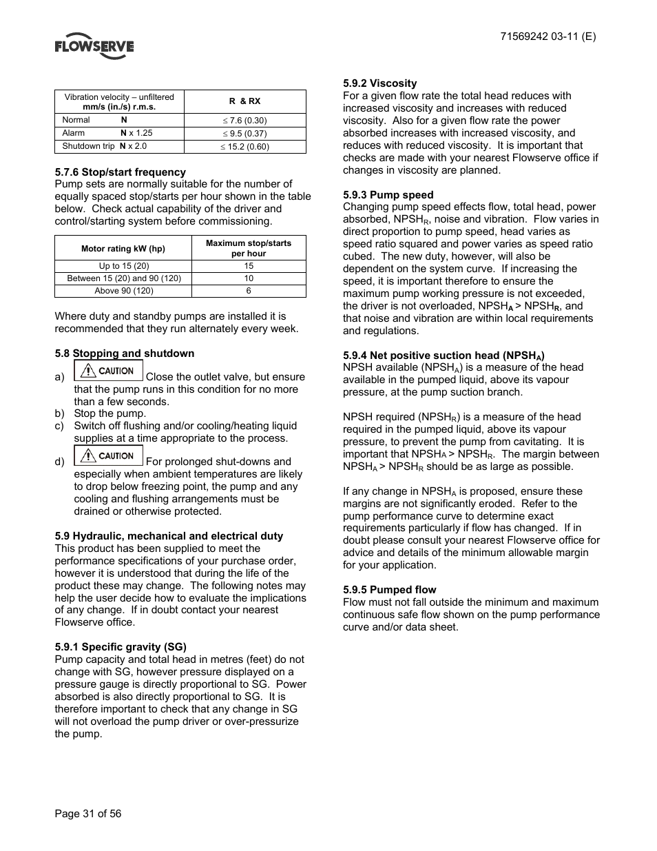 Flowserve Type R User Manual | Page 31 / 56