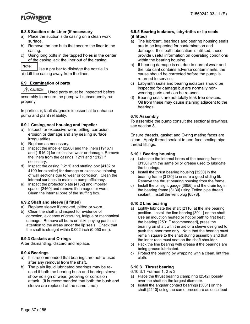 Flowserve Type R User Manual | Page 37 / 56