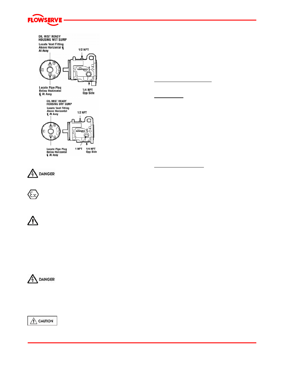 7 electrical connections, 8 final shaft alignment check, 1 horizontal pumps | Flowserve Mark 3 User Manual | Page 19 / 48