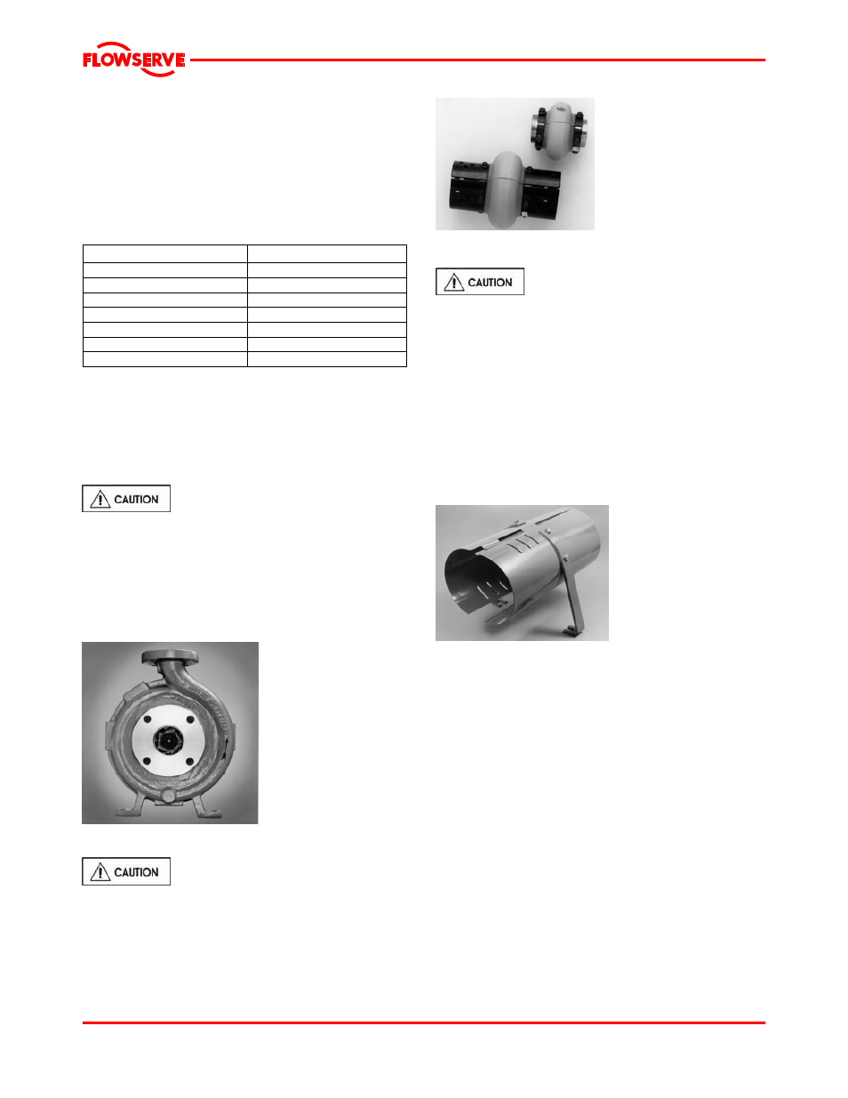 3 impeller clearance, 4 direction of rotation, 1 rotation check | 2 coupling installation, 5 guarding, 1 clam shell guard - standard, 2 clearguard™ - optional | Flowserve Mark 3 User Manual | Page 23 / 48