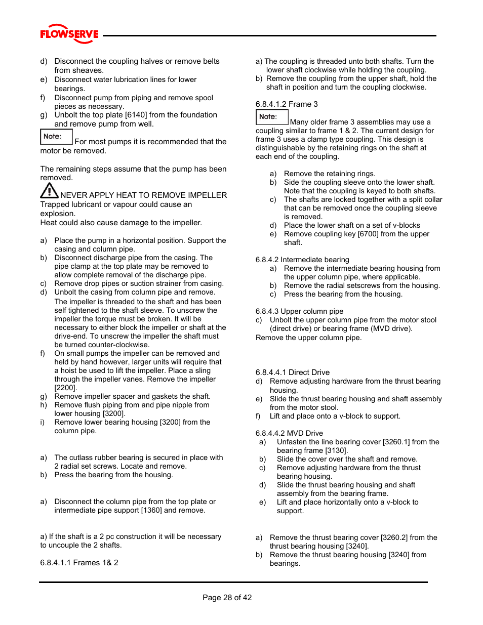 Flowserve MJ Slurry User Manual | Page 28 / 42