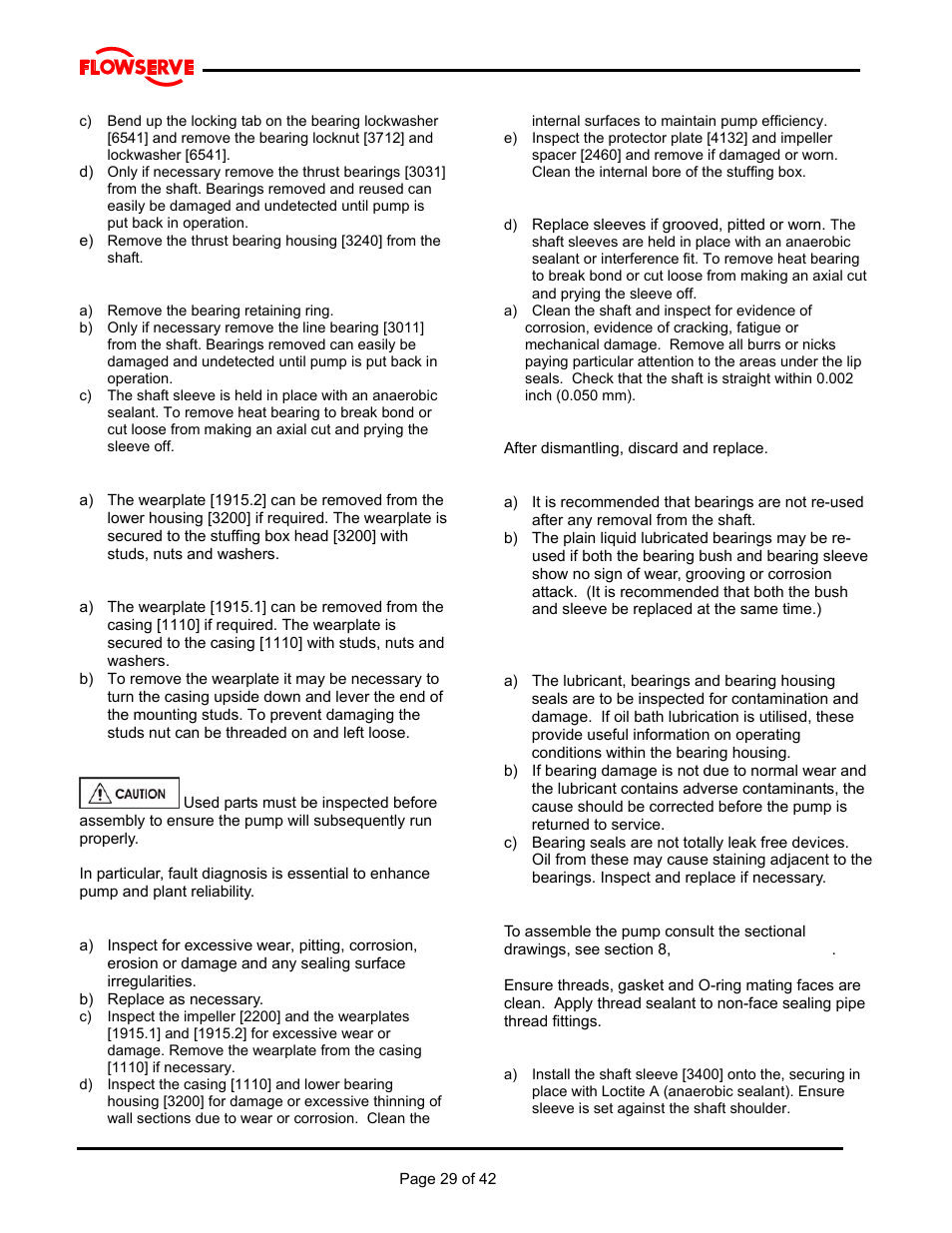 Flowserve MJ Slurry User Manual | Page 29 / 42
