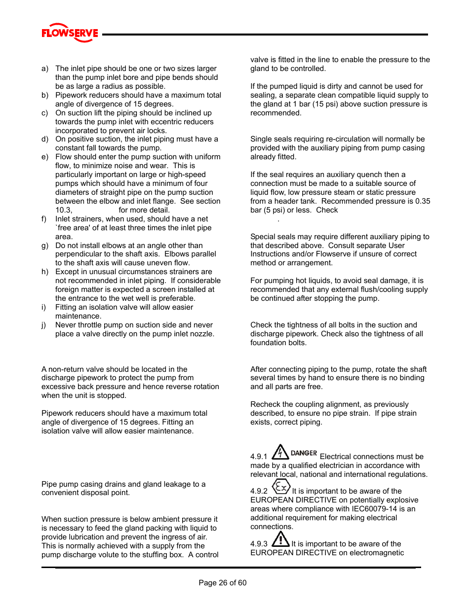 Flowserve M Slurry User Manual | Page 26 / 60