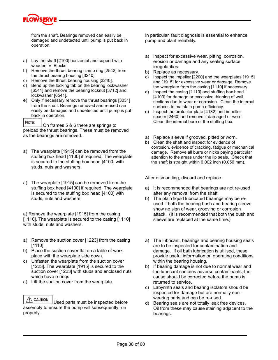 Flowserve M Slurry User Manual | Page 38 / 60