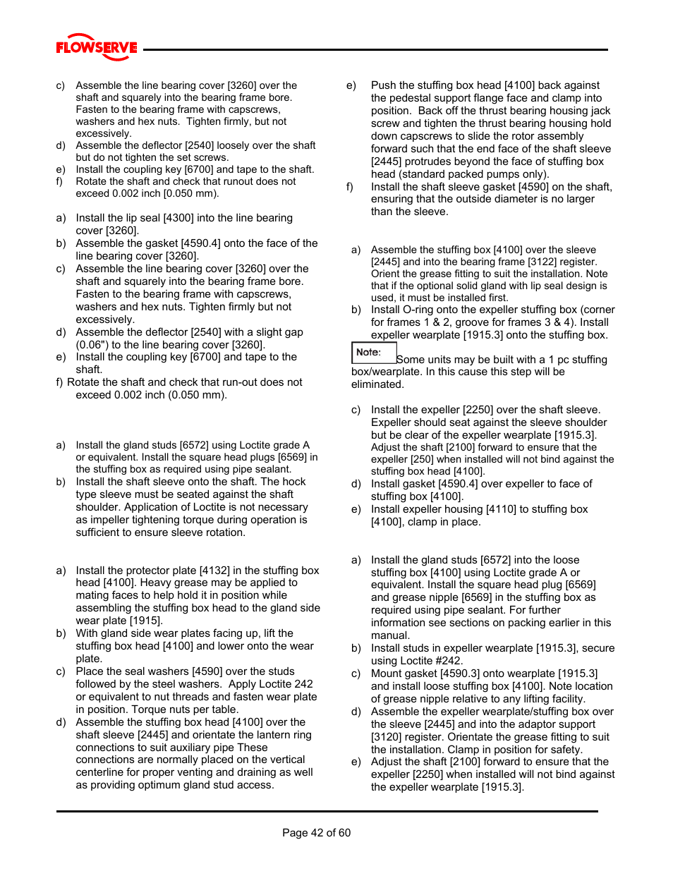 Flowserve M Slurry User Manual | Page 42 / 60