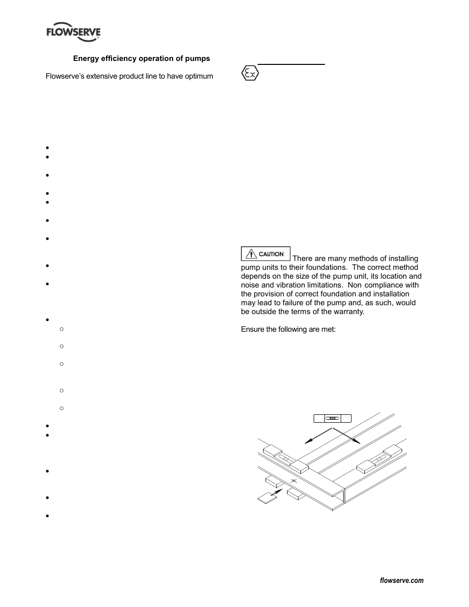 Installation, Location, Part assemblies | Foundation, Foundation (4.3), Installation (4), Location (4.1), Part assemblies (4.2) | Flowserve Durco Mark 3 ISO Frame Mounted User Manual | Page 13 / 52