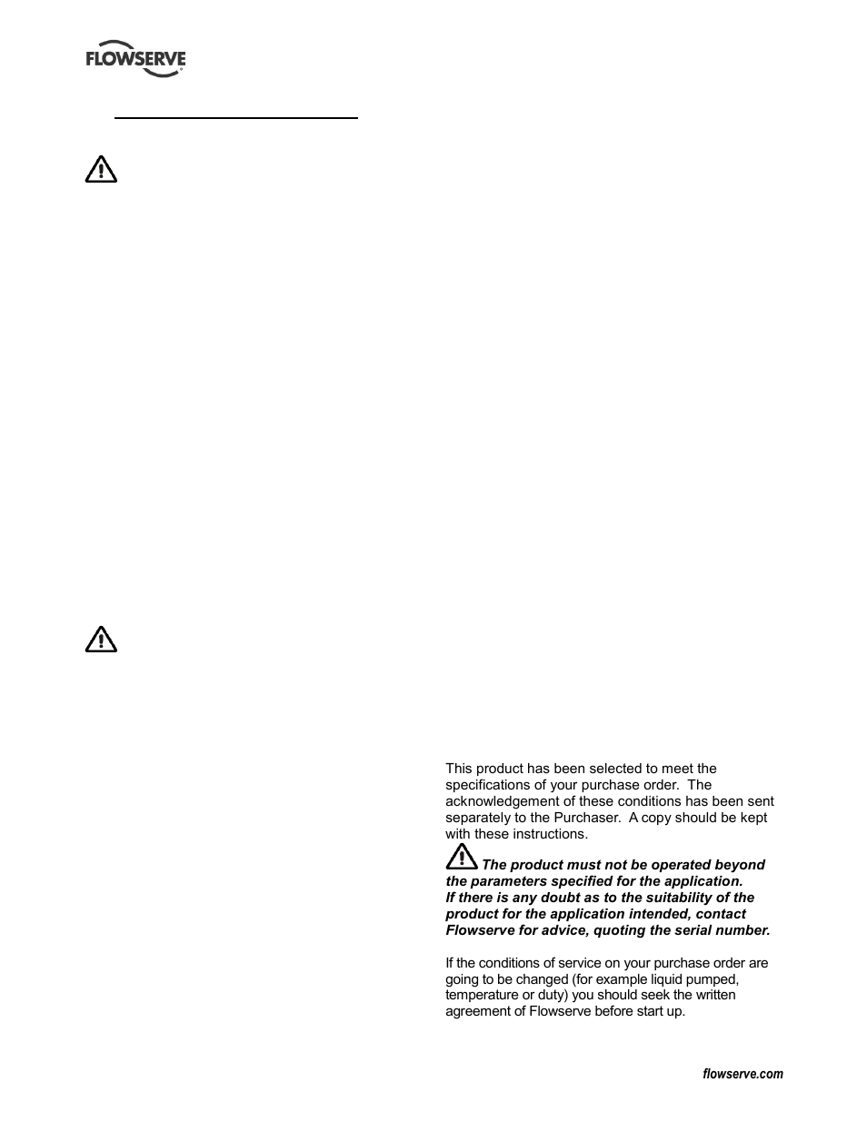 Introduction and safety, General, Ce marking and approvals | Disclaimer, Copyright, Duty conditions, Ce marking and approvals (1.2), Copyright (1.4), Disclaimer (1.3), Duty conditions (1.5) | Flowserve Durco Mark 3 ISO Frame Mounted User Manual | Page 4 / 52