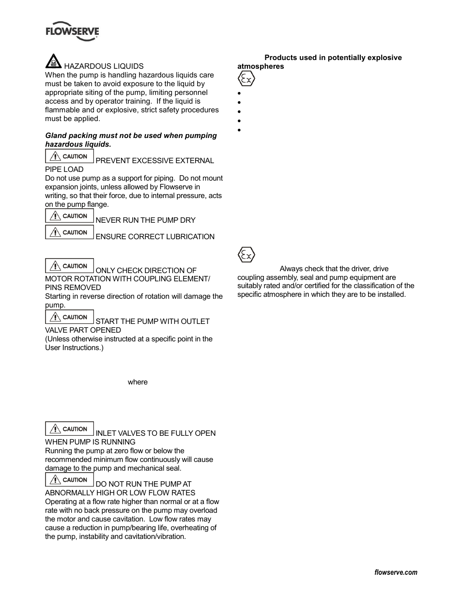 Atex marking (1.6.4.2), Compliance, atex (1.6.4.1) | Flowserve Durco Mark 3 ISO Frame Mounted User Manual | Page 6 / 52