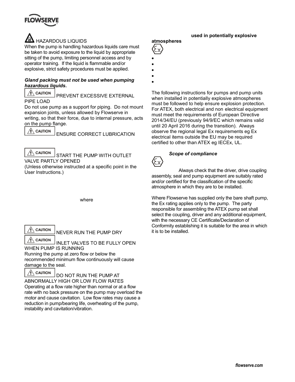 Atex marking (1.6.4.2), Compliance, atex (1.6.4.1) | Flowserve LNN User Manual | Page 6 / 56