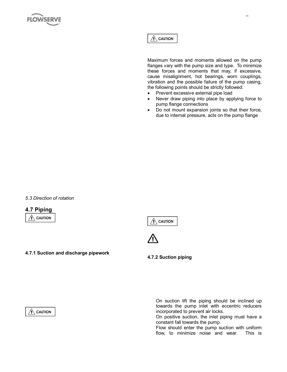7 piping | Flowserve MP1 Sier-Bath User Manual | Page 18 / 48