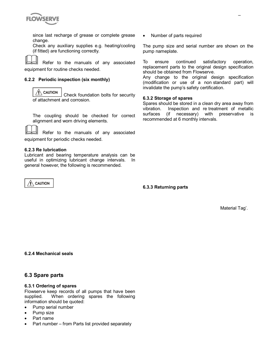 3 spare parts | Flowserve MP1 Sier-Bath User Manual | Page 28 / 48