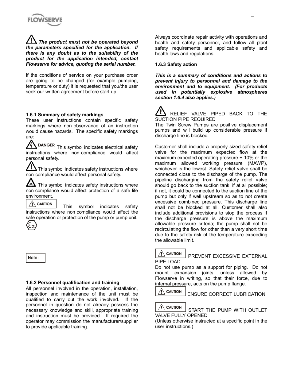 Safety | Flowserve MP1 Sier-Bath User Manual | Page 5 / 48