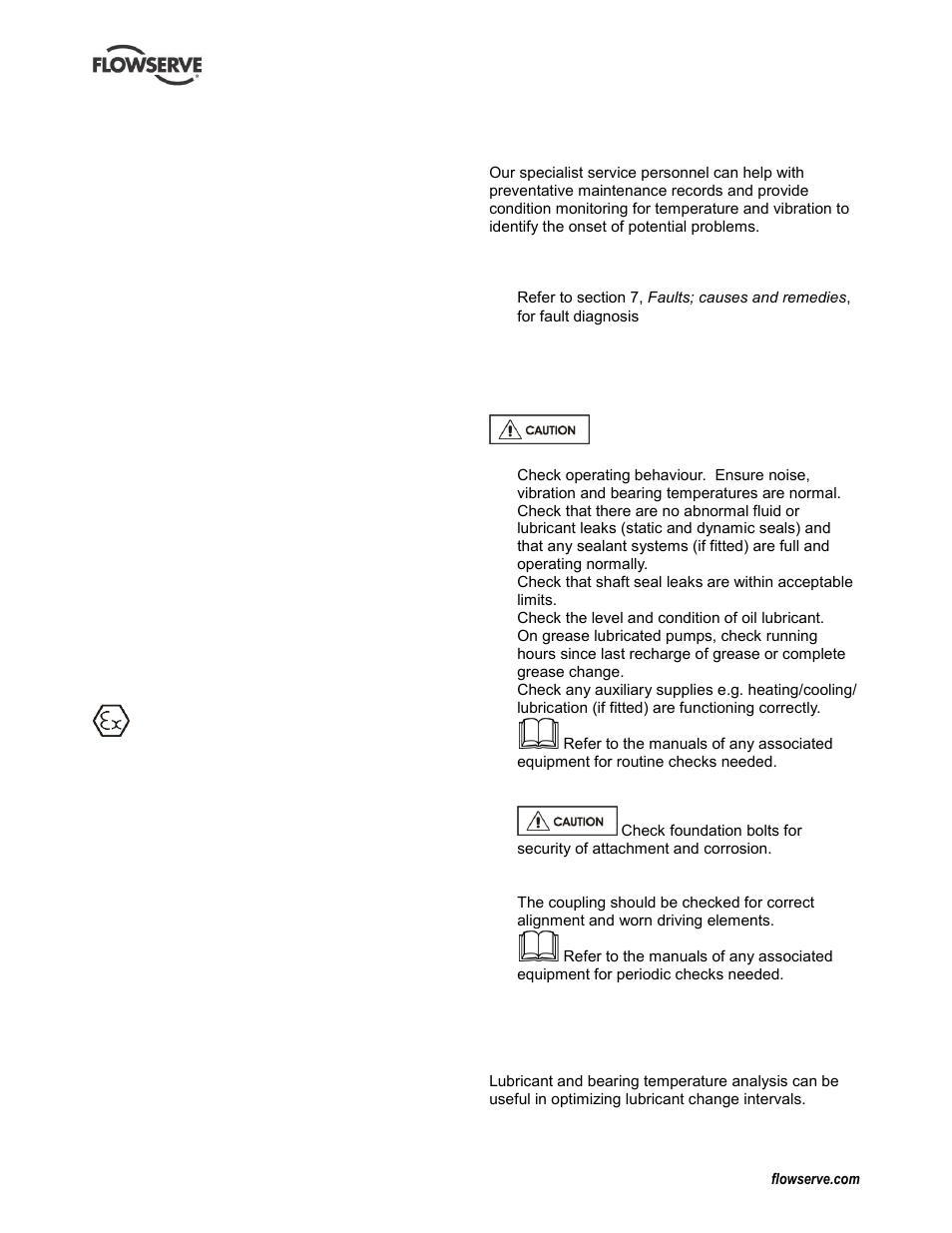 Maintenance schedule, Maintenance schedule (6.2) | Flowserve IDP CPXV User Manual | Page 24 / 48