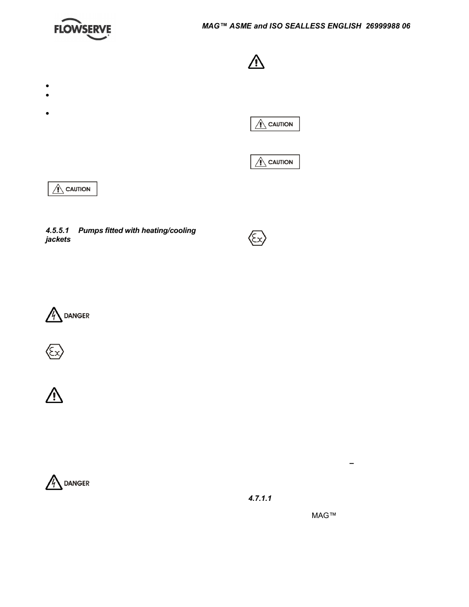 Electrical connections, Protection systems | Flowserve TB-MAG INNOMAG User Manual | Page 20 / 44