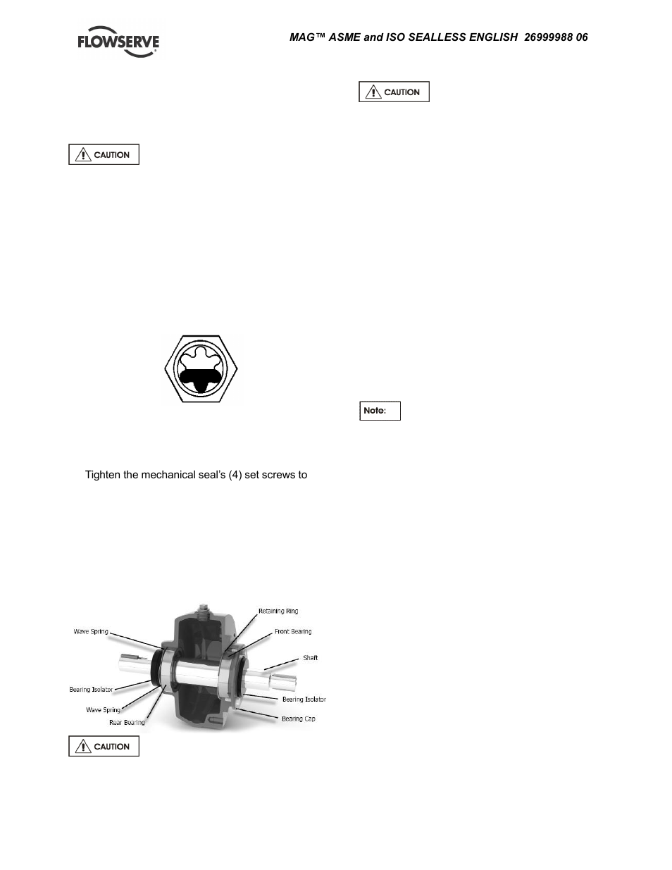 Bearing frame disassembly | Flowserve TB-MAG INNOMAG User Manual | Page 35 / 44