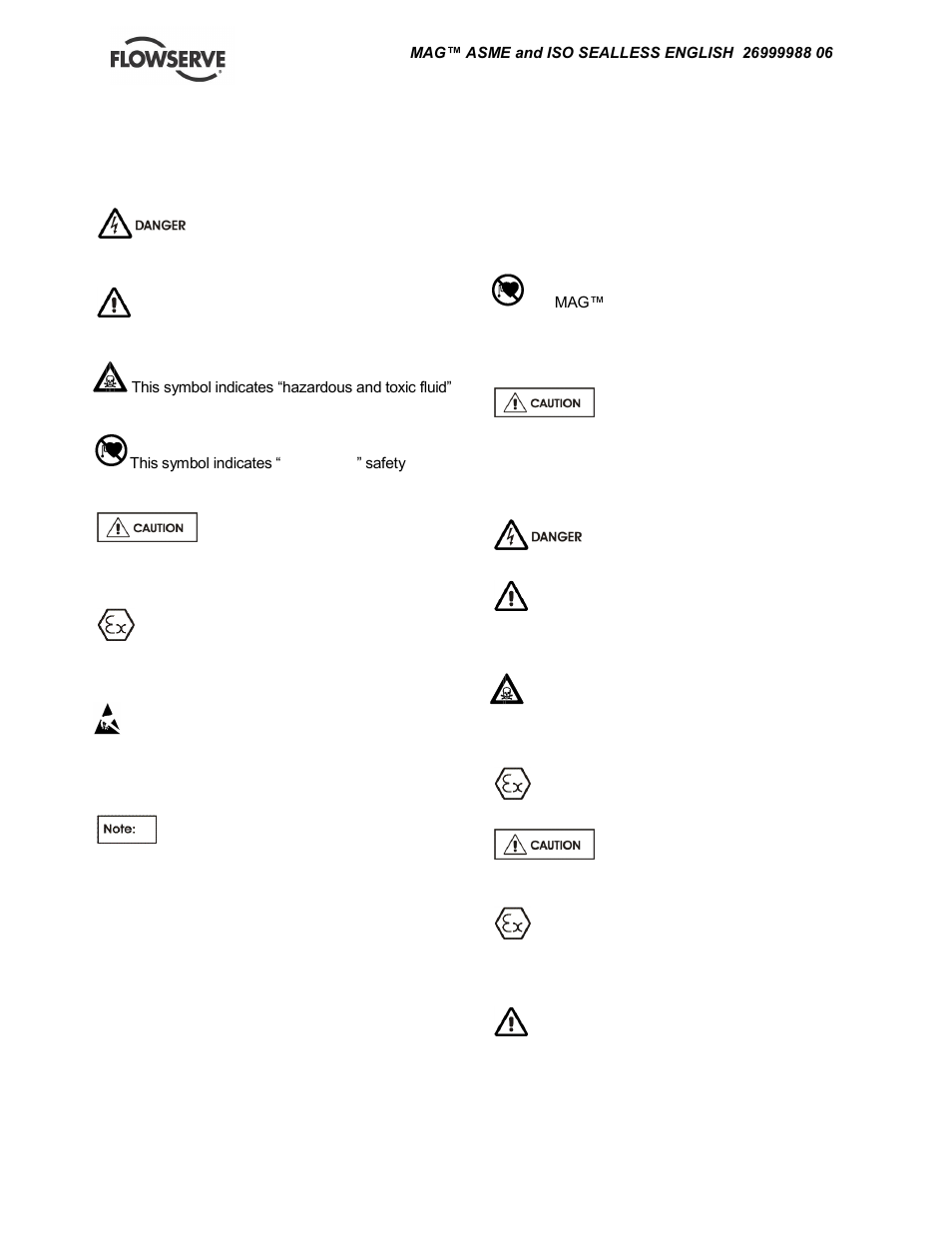 Safety | Flowserve TB-MAG INNOMAG User Manual | Page 5 / 44