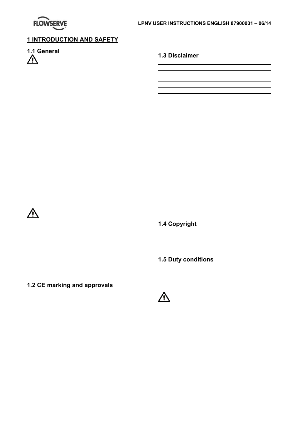 Flowserve LPNV Worthington User Manual | Page 3 / 48