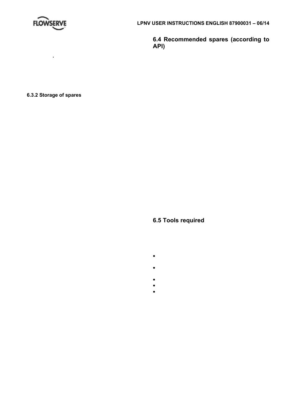 Flowserve LPNV Worthington User Manual | Page 32 / 48