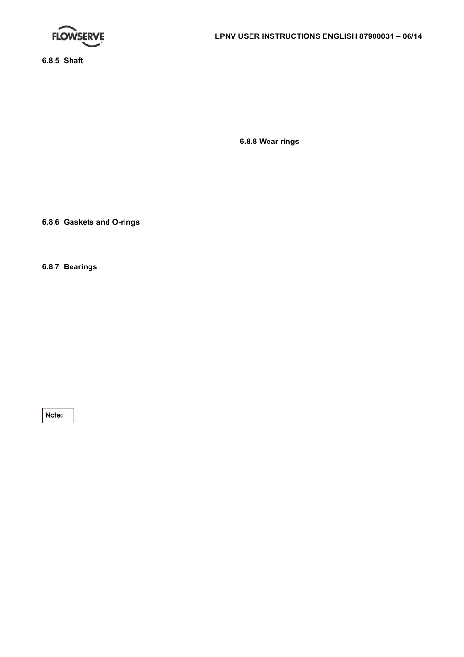 Flowserve LPNV Worthington User Manual | Page 36 / 48