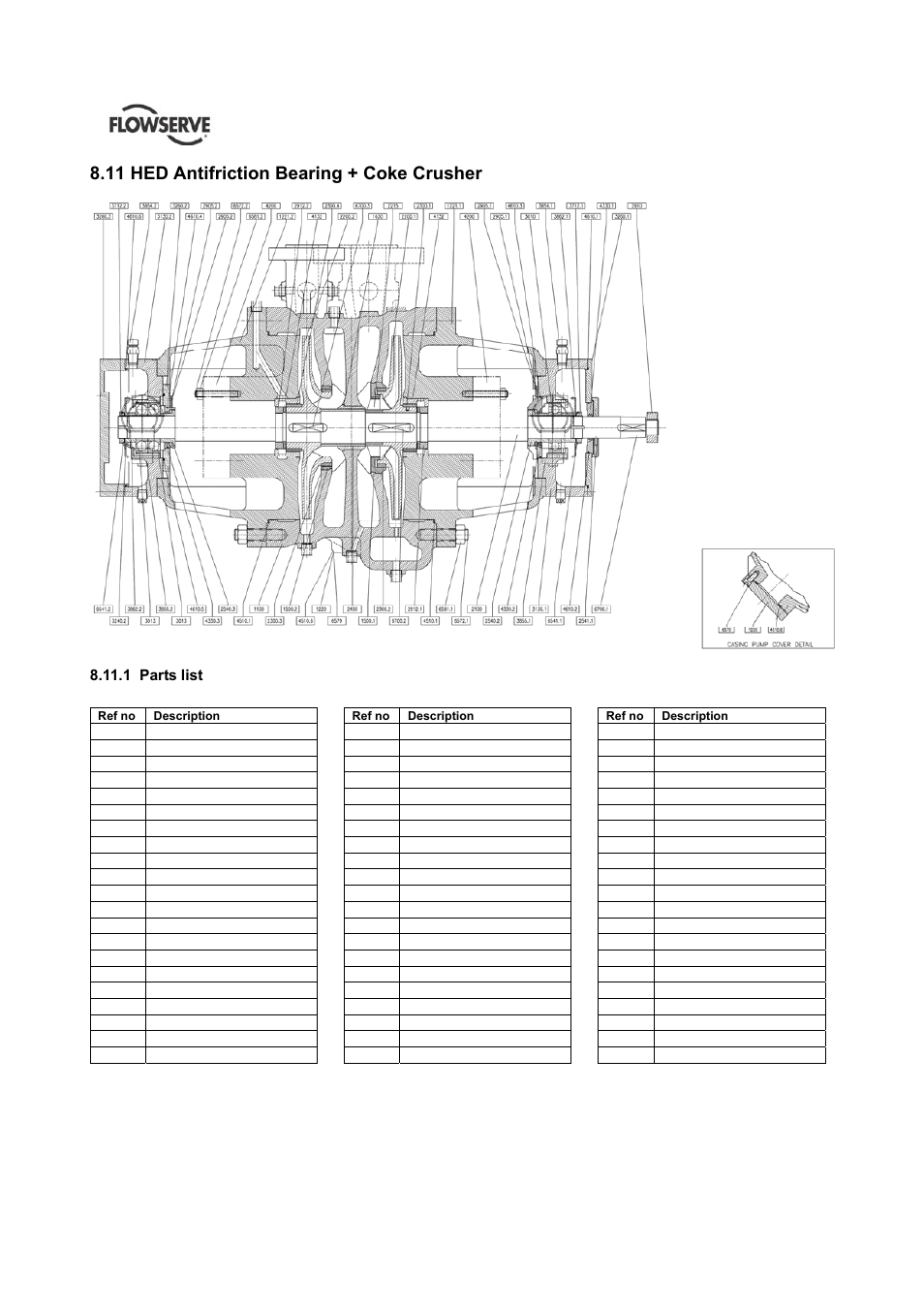 11 hed antifriction bearing + coke crusher | Flowserve HED Worthington User Manual | Page 57 / 64