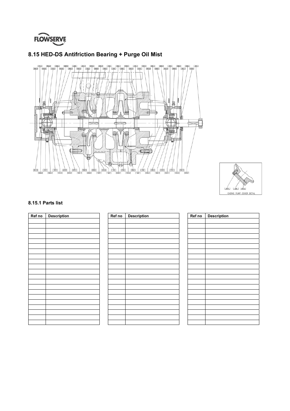 15 hed-ds antifriction bearing + purge oil mist | Flowserve HED Worthington User Manual | Page 61 / 64