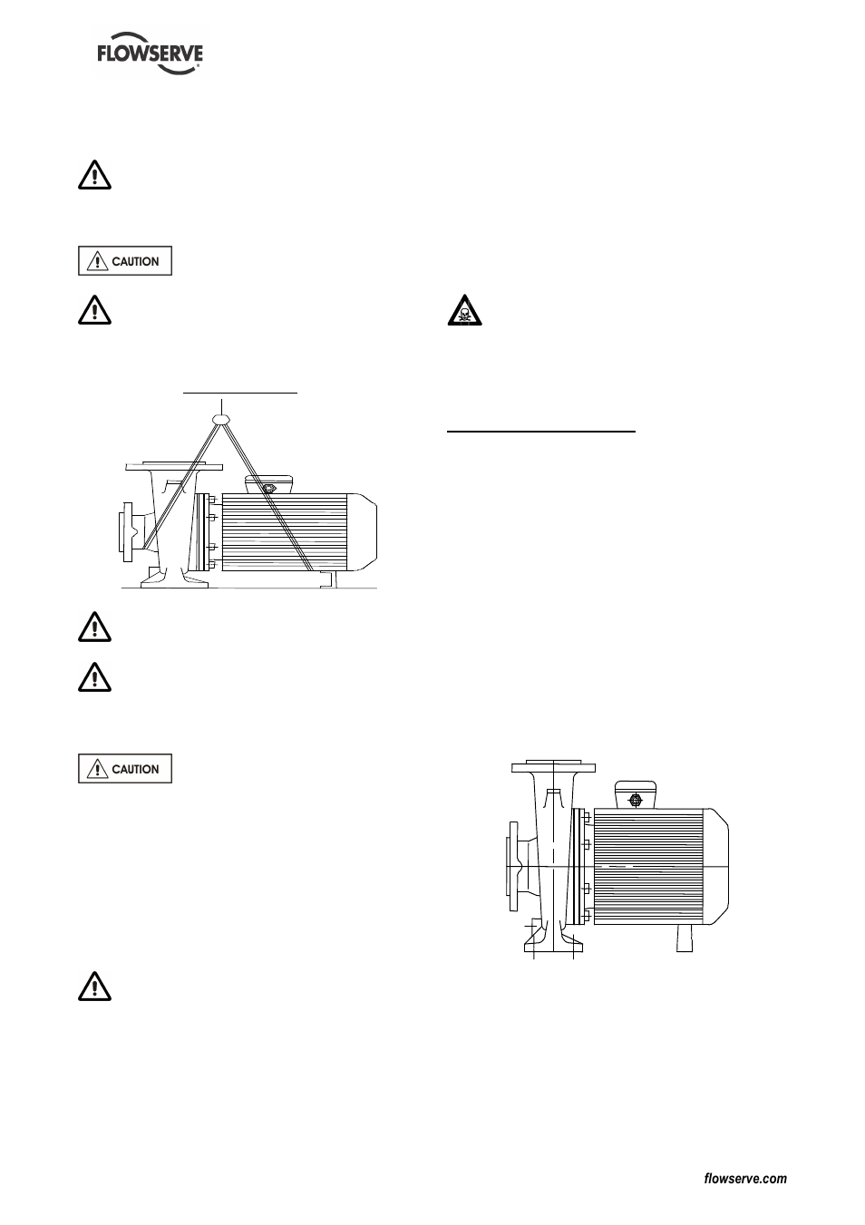 3 lifting, 4 storage, 5 recycling and end of product life | 3 pump description, 1 configurations | Flowserve MENBLOC User Manual | Page 13 / 40