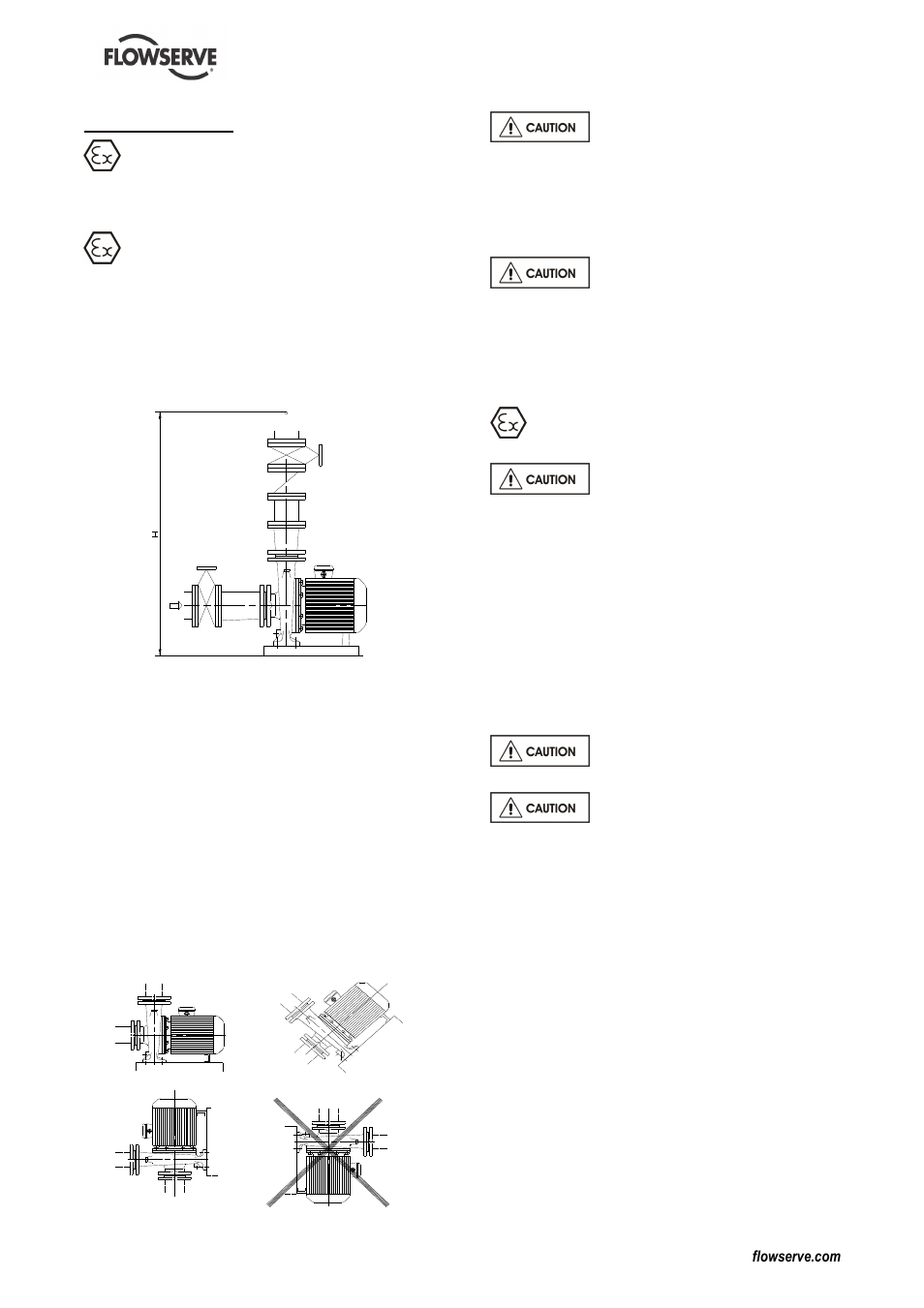 4 installation, 1 location, 2 foundation | 3 piping | Flowserve MENBLOC User Manual | Page 17 / 40