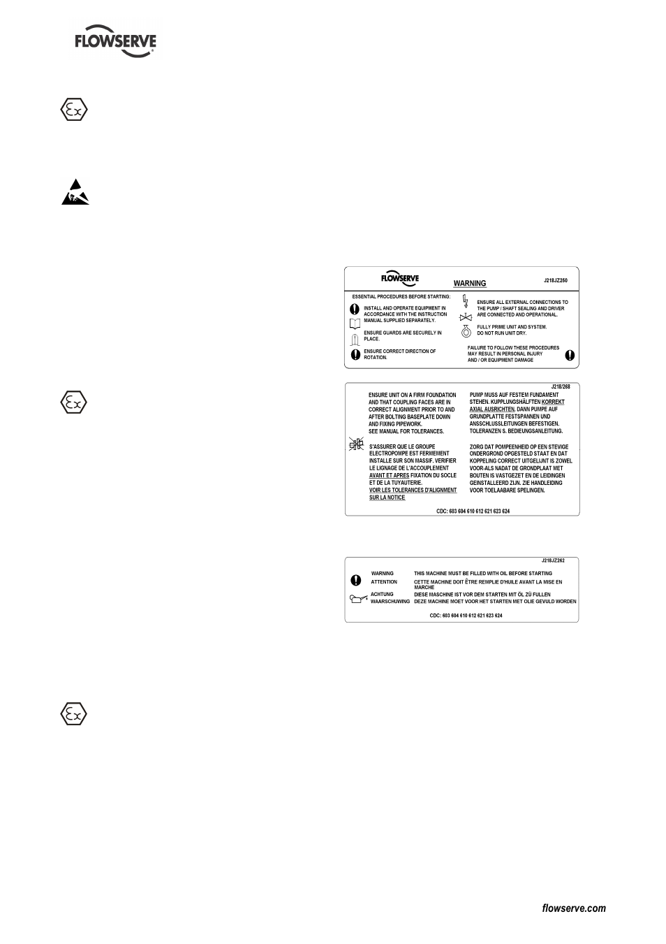 7 nameplate and safety labels, 8 specific machine performance | Flowserve MENBLOC User Manual | Page 8 / 40