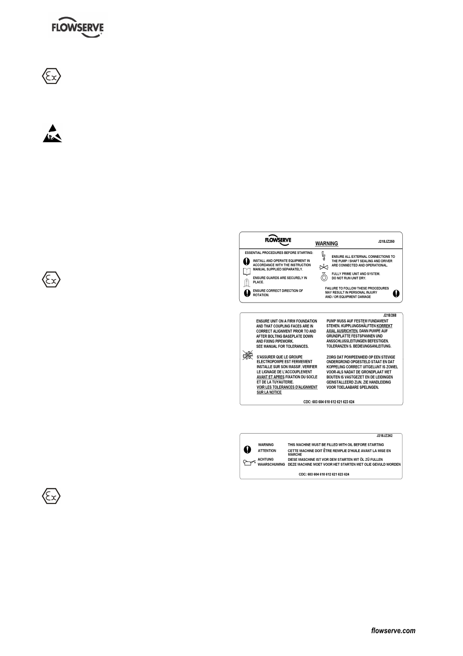 7 nameplate and safety labels, 8 specific machine performance | Flowserve MEN User Manual | Page 8 / 36