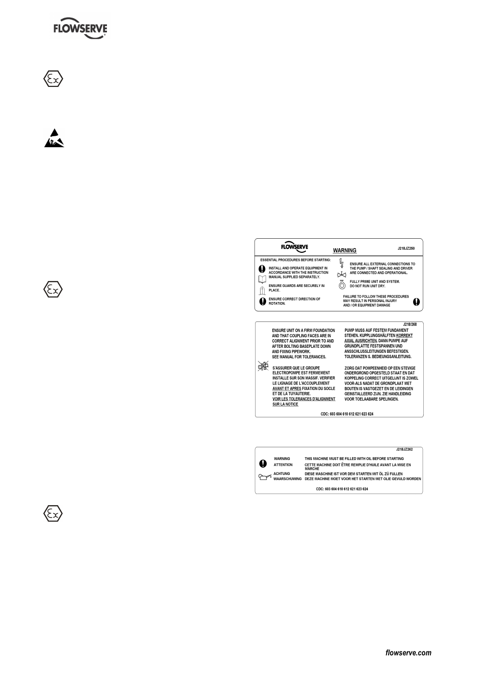 7 nameplate and safety labels, 8 specific machine performance | Flowserve ME User Manual | Page 8 / 36