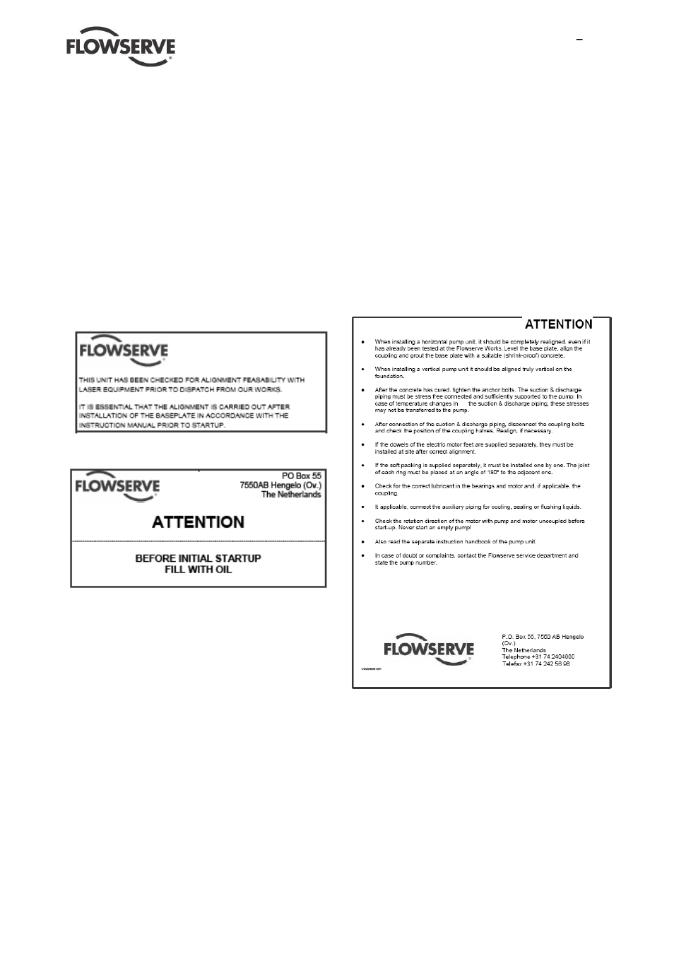 7 nameplate and warning labels | Flowserve PHL User Manual | Page 7 / 31