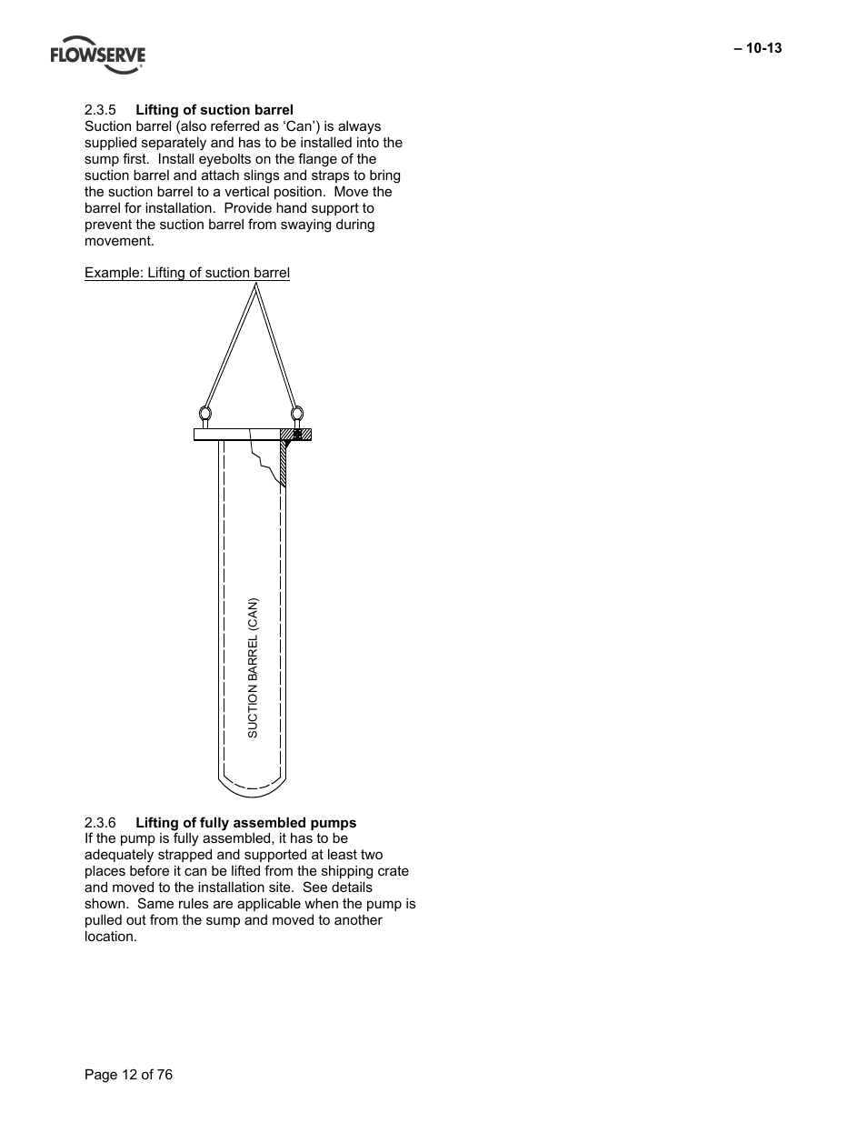 Flowserve VTP Wet Pit User Manual | Page 12 / 76