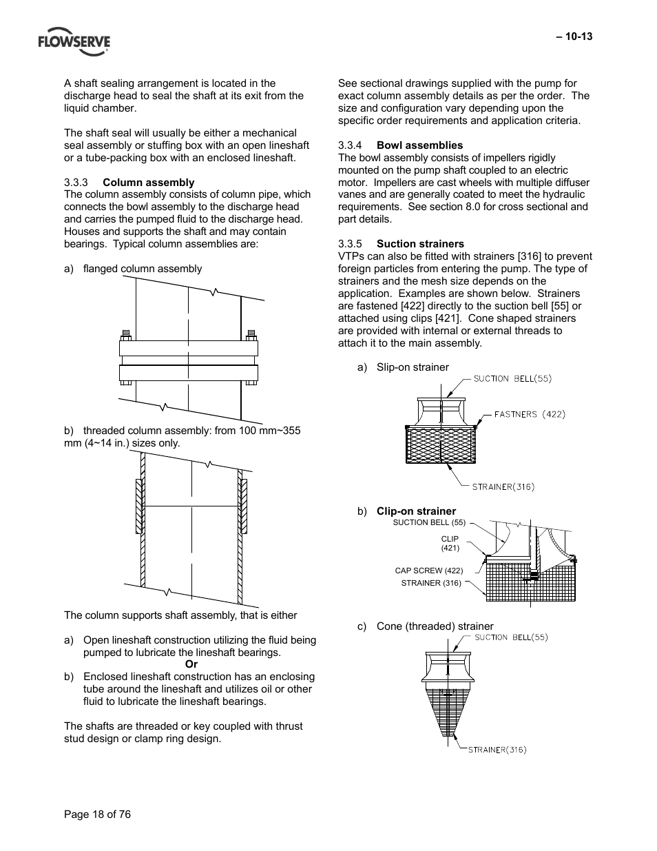 Flowserve VTP Wet Pit User Manual | Page 18 / 76