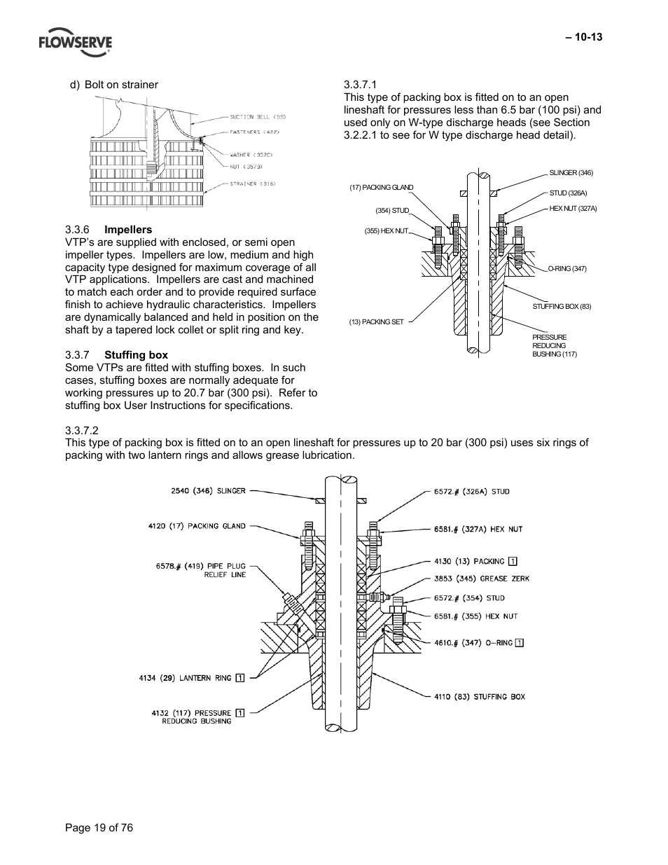 Flowserve VTP Wet Pit User Manual | Page 19 / 76