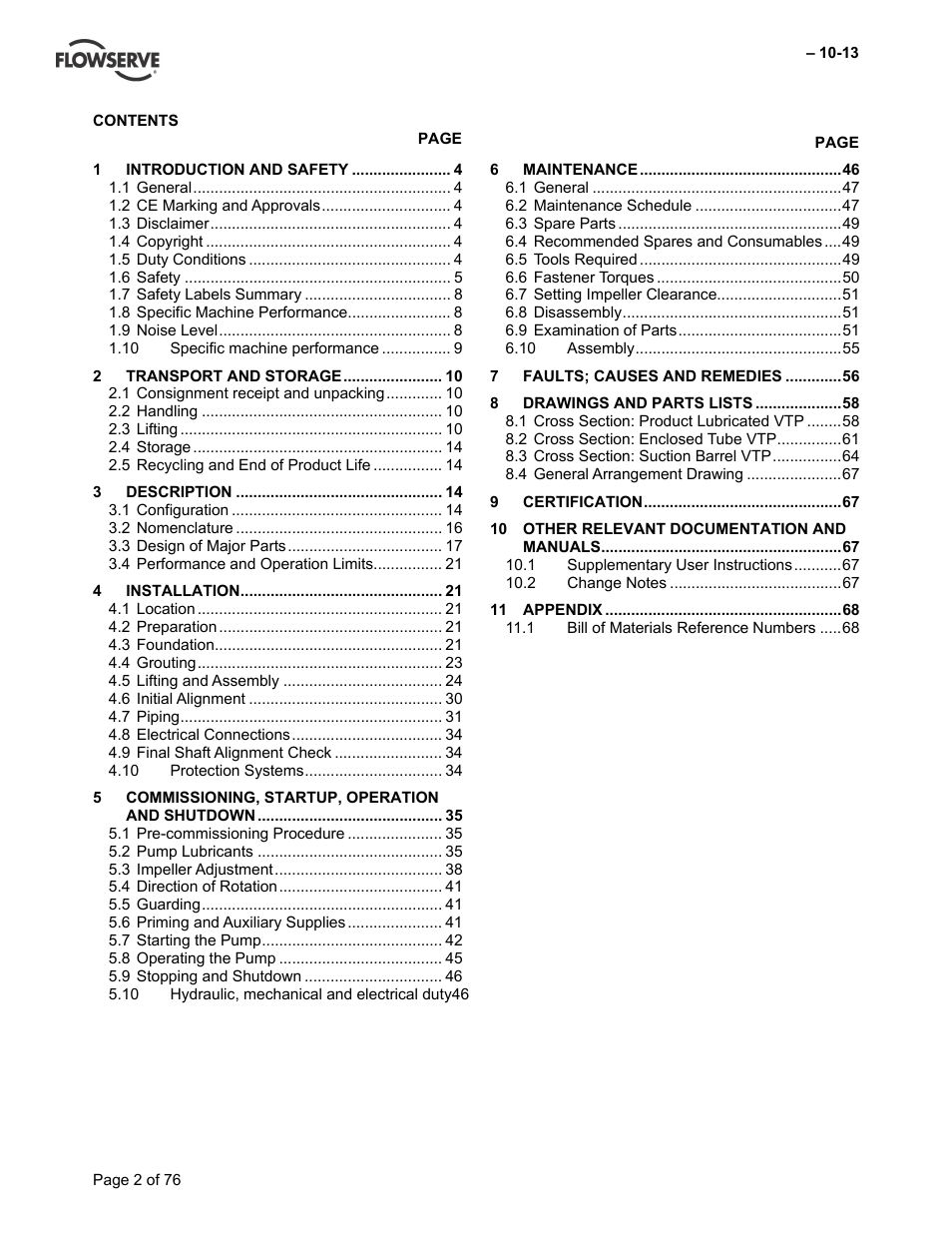 Flowserve VTP Wet Pit User Manual | Page 2 / 76