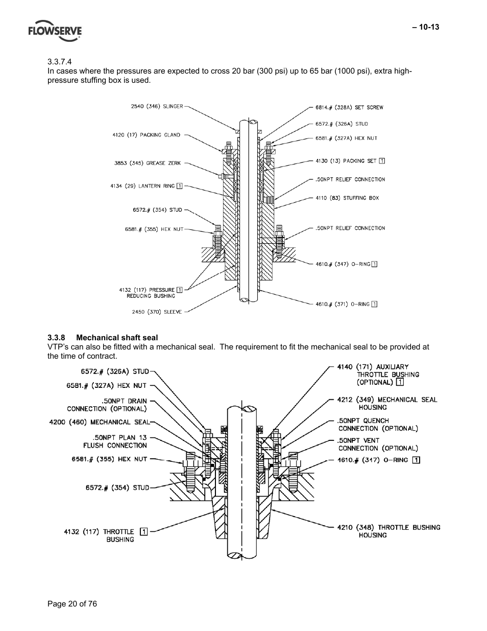 Flowserve VTP Wet Pit User Manual | Page 20 / 76