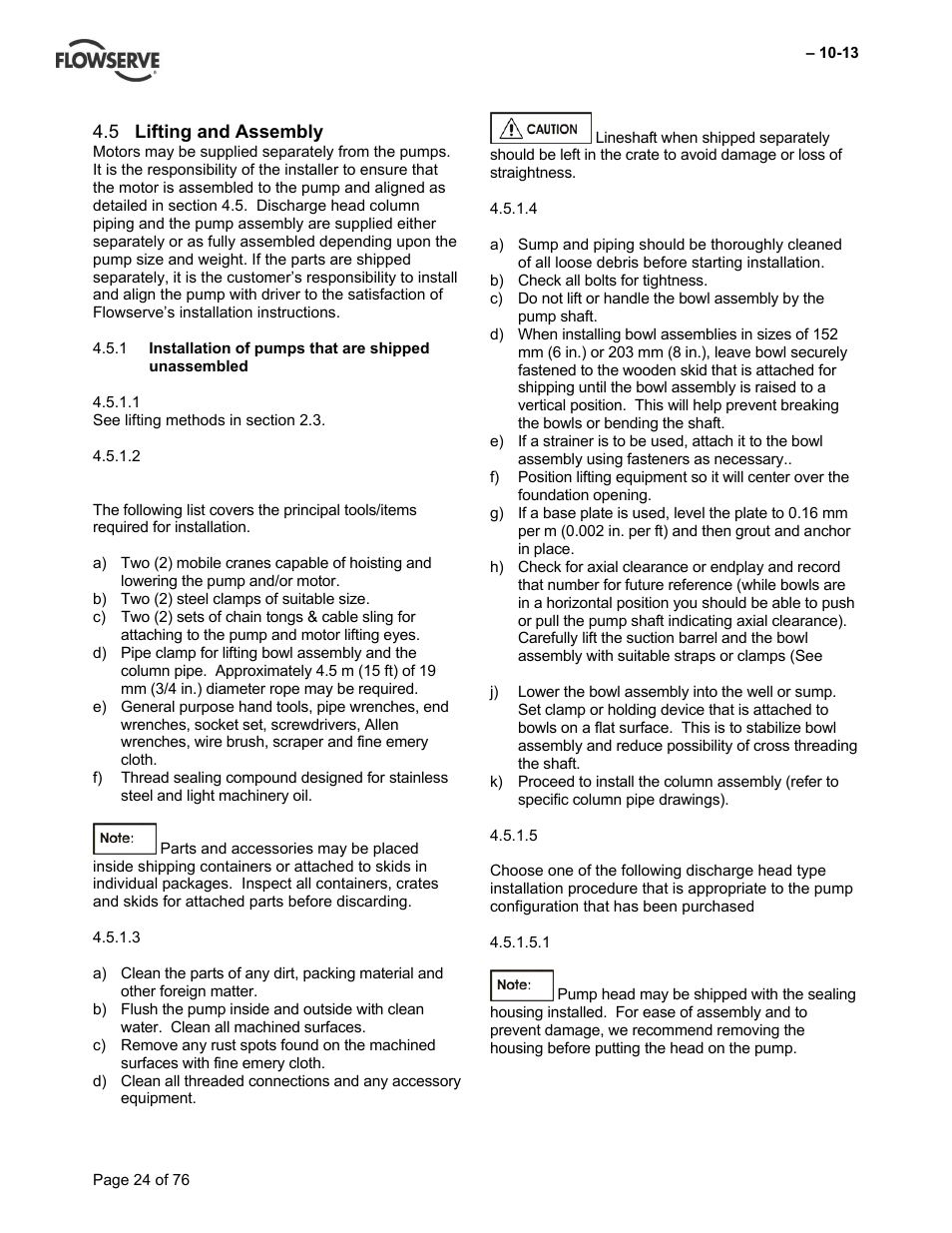 Flowserve VTP Wet Pit User Manual | Page 24 / 76