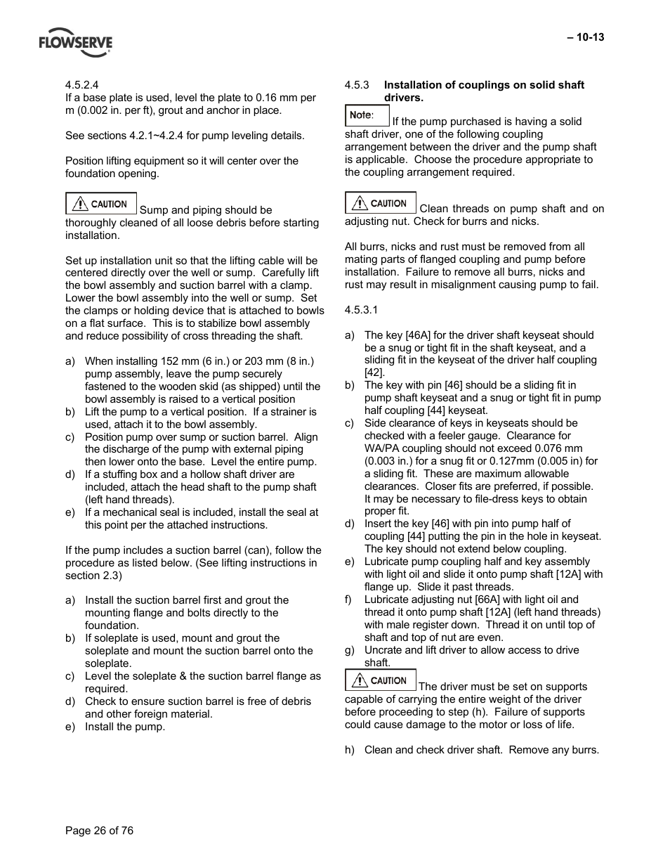 Flowserve VTP Wet Pit User Manual | Page 26 / 76