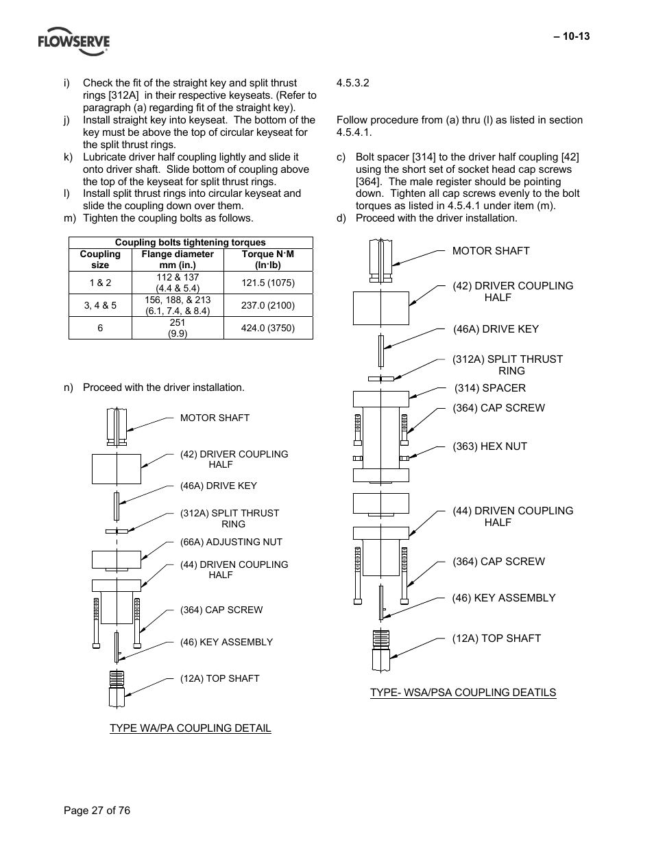 Flowserve VTP Wet Pit User Manual | Page 27 / 76