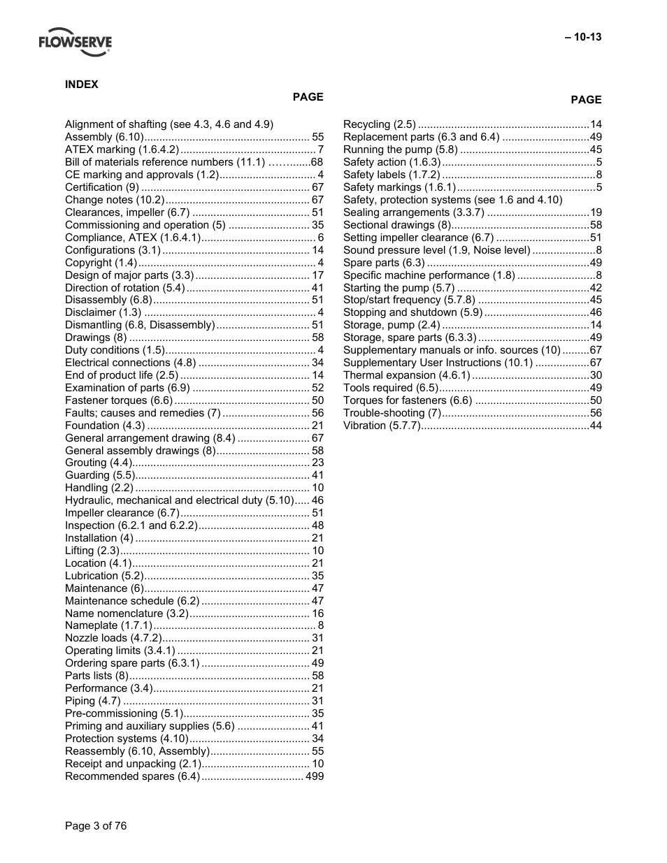Flowserve VTP Wet Pit User Manual | Page 3 / 76