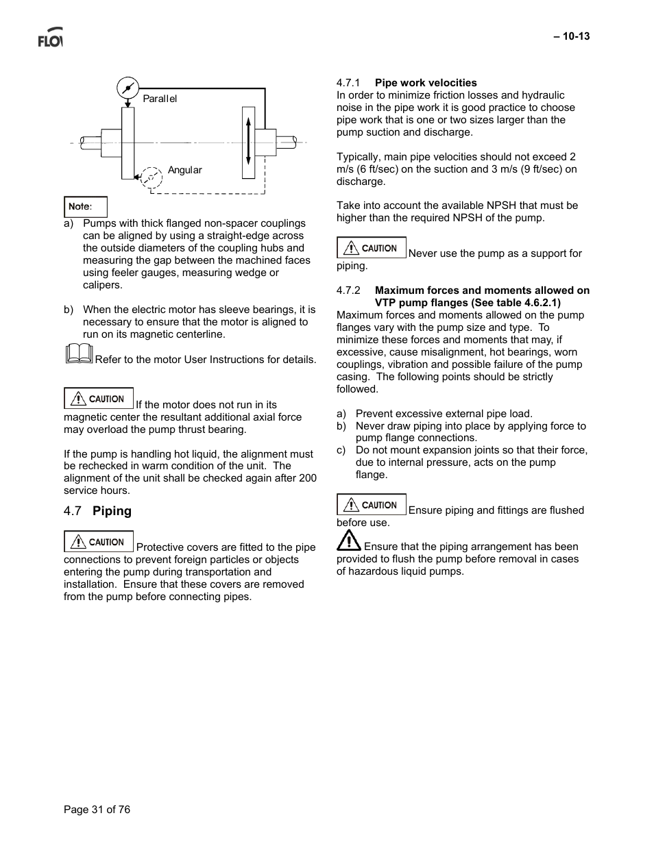 Flowserve VTP Wet Pit User Manual | Page 31 / 76