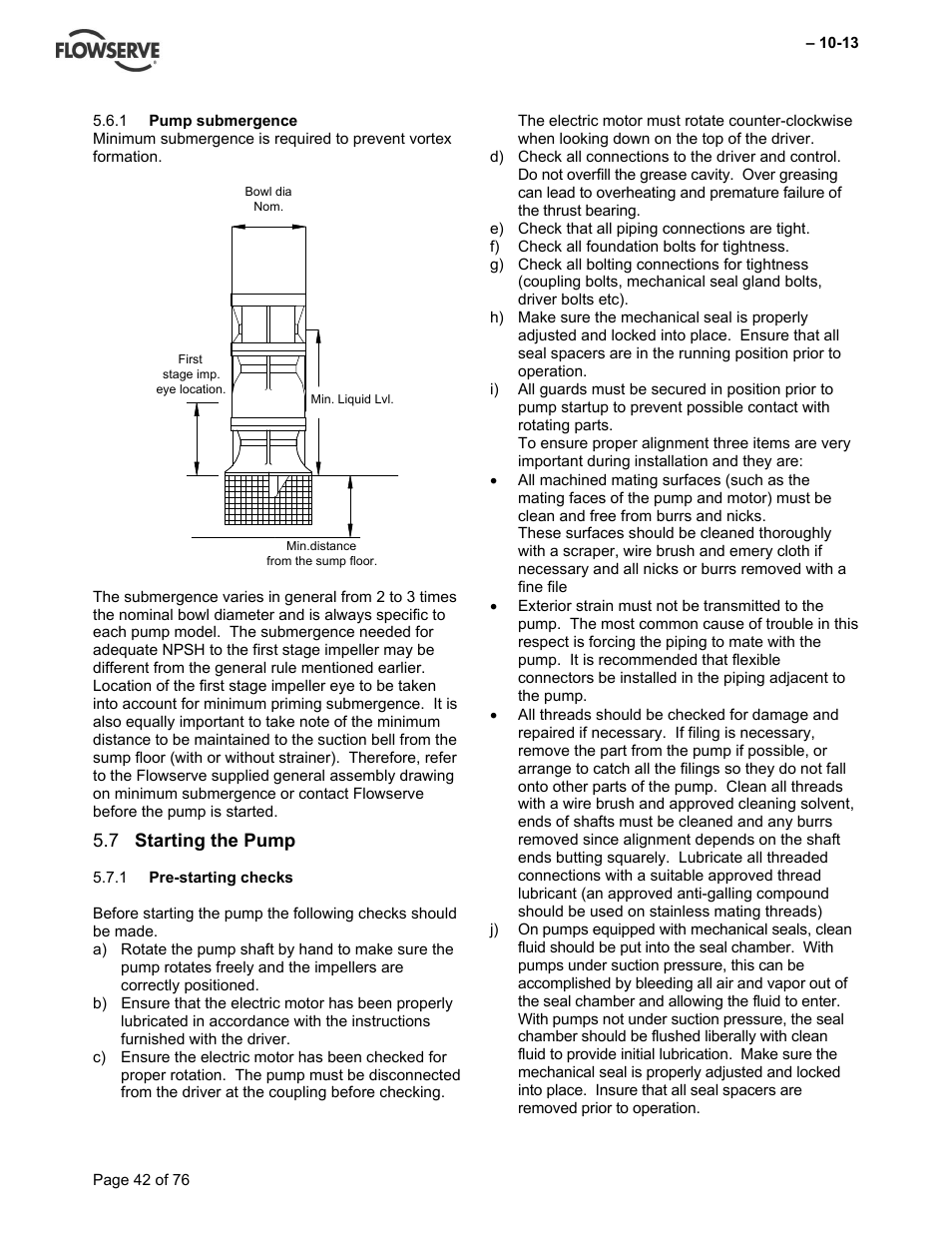 Flowserve VTP Wet Pit User Manual | Page 42 / 76