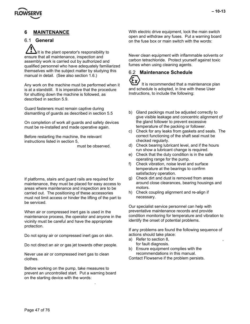 Flowserve VTP Wet Pit User Manual | Page 47 / 76