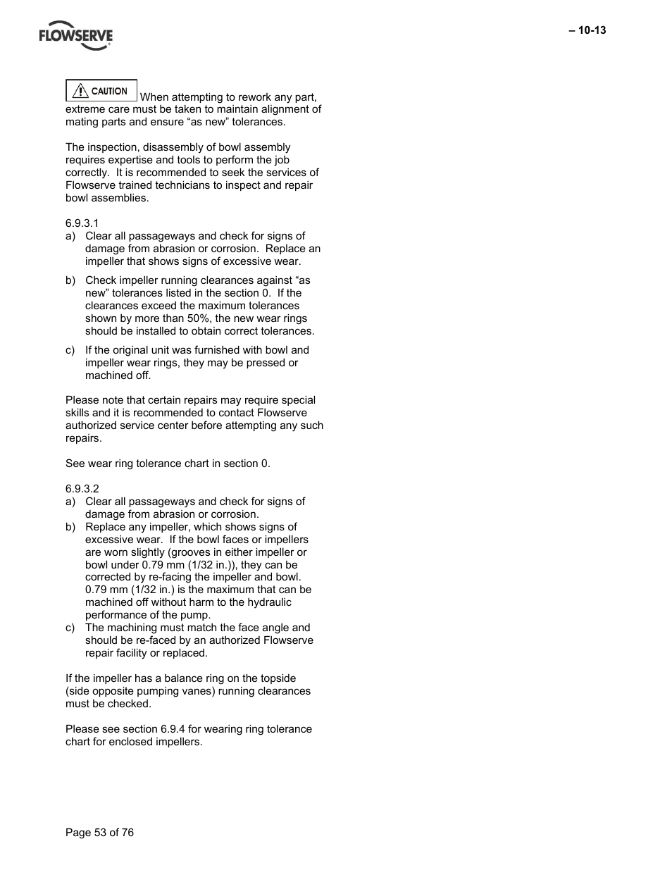 Flowserve VTP Wet Pit User Manual | Page 53 / 76