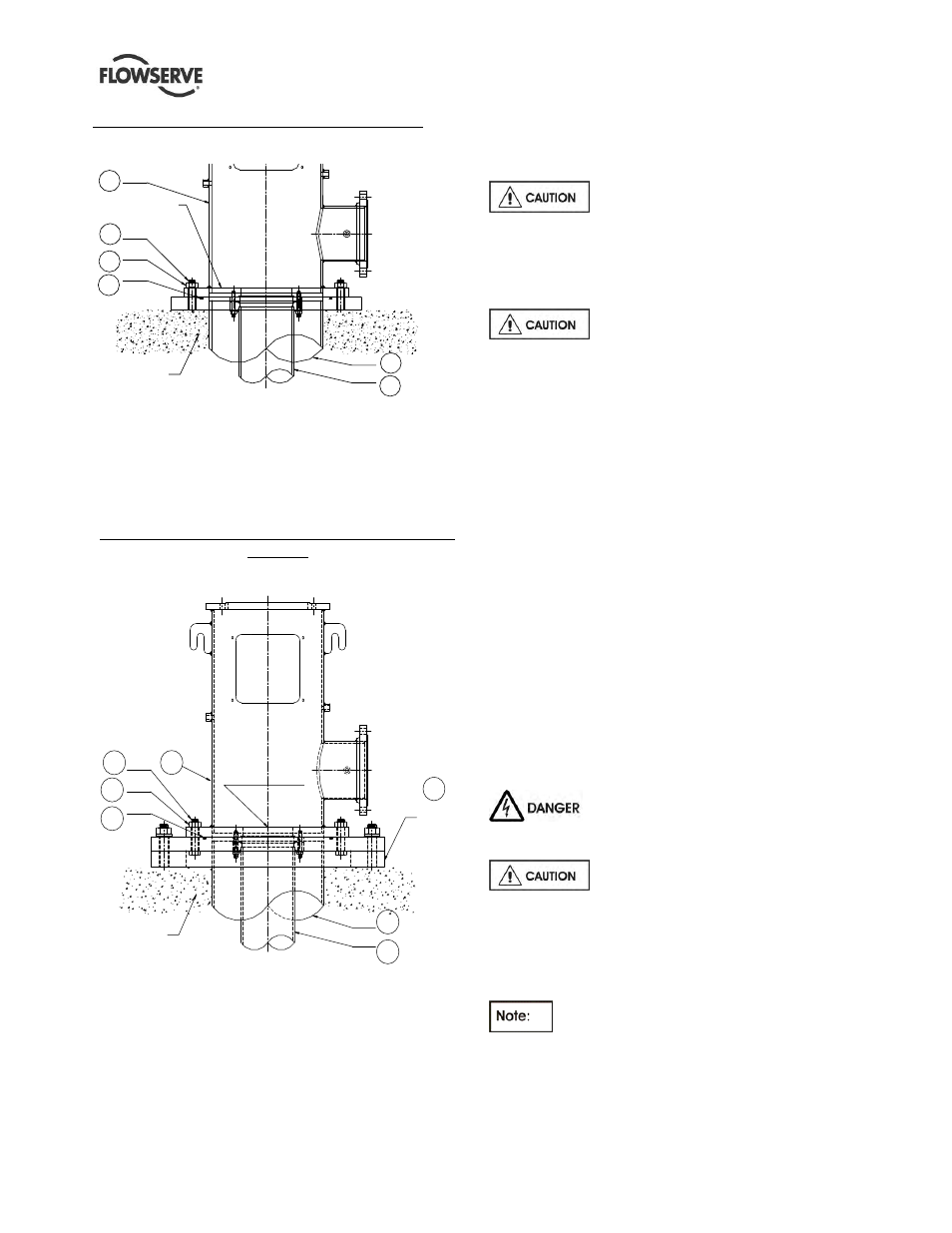 4 grouting, 5 initial alignment | Flowserve APKD User Manual | Page 24 / 55