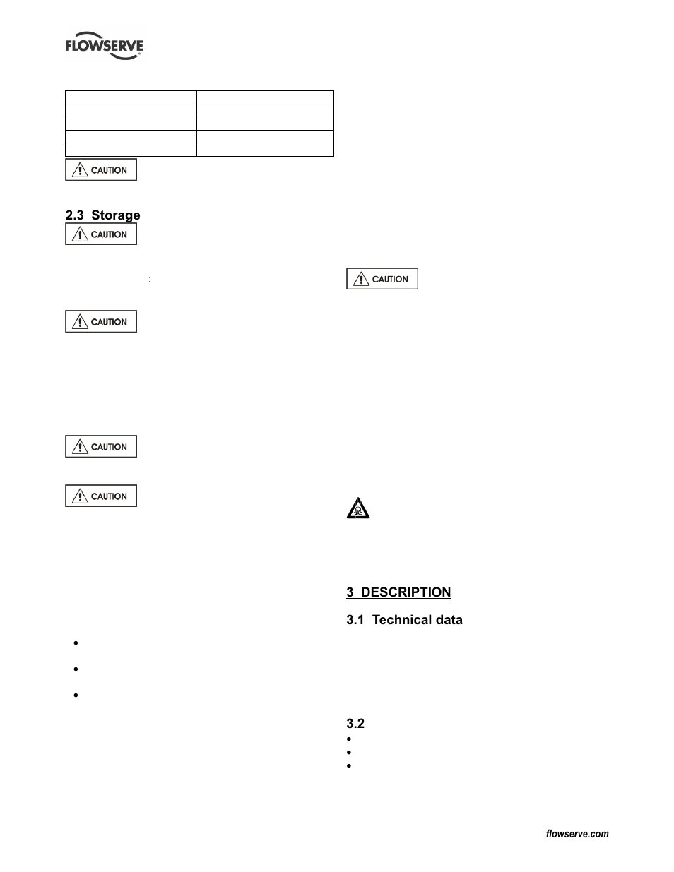 3 storage, 5 recycling and end of product life, 3 description | 1 technical data, 2 delivery contents, 3 general data | Flowserve PLEUGER User Manual | Page 10 / 40