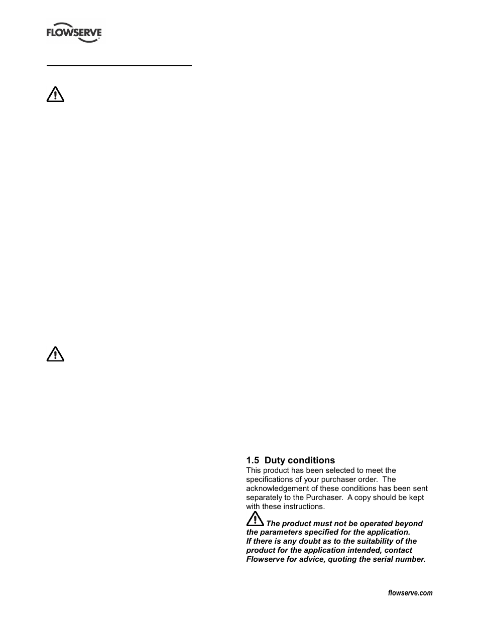 1 introduction and safety, 1 general, 2 ce marking and approvals | 3 disclaimer, 4 copyright, 5 duty conditions | Flowserve PLEUGER User Manual | Page 3 / 40