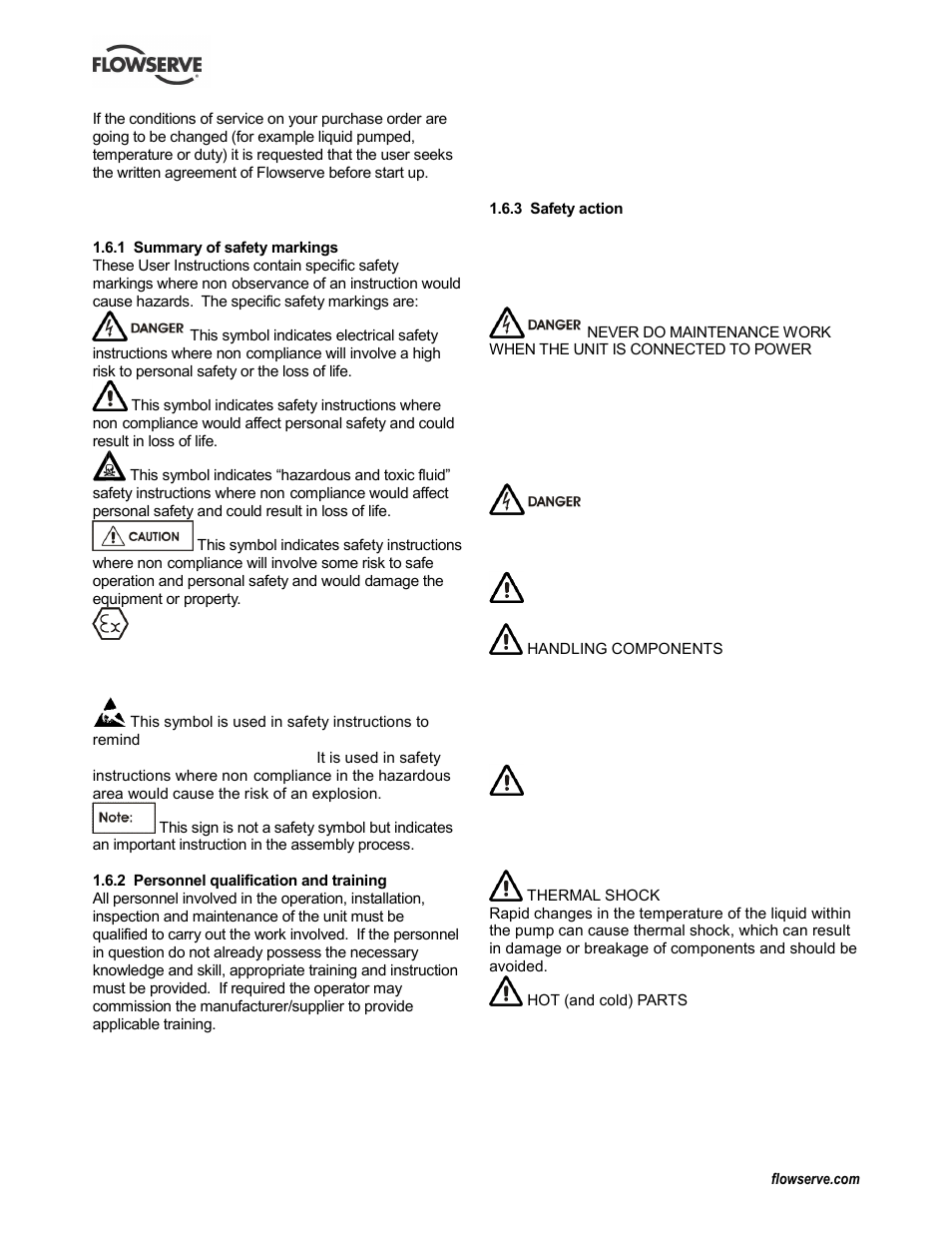 6 safety | Flowserve PLEUGER User Manual | Page 4 / 40