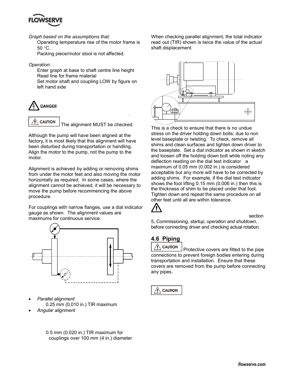 6 piping | Flowserve WPG IDP User Manual | Page 13 / 40